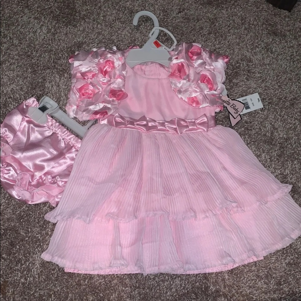 2 piece pink dress